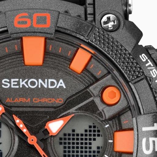 Sekonda Mens Digital Watch 1037 Round 49mm Dark Grey